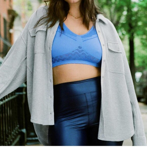 🆕️NWT Aerie LumberJane Waffle Shirt in 'Medium Heather Gray', Size XXL - Picture 4 of 9